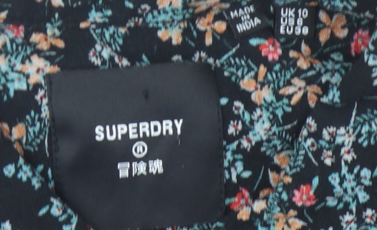 Superdry Women's Floral Long Sleeve Dress Multicoloured Size 10