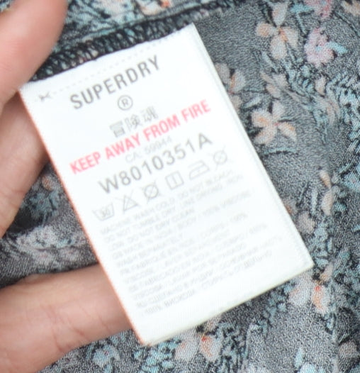 Superdry Women's Floral Long Sleeve Dress Multicoloured Size 10