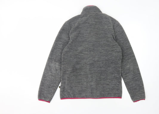 Möberg Women's Grey Fleece Jacket, Size M, Full Zip