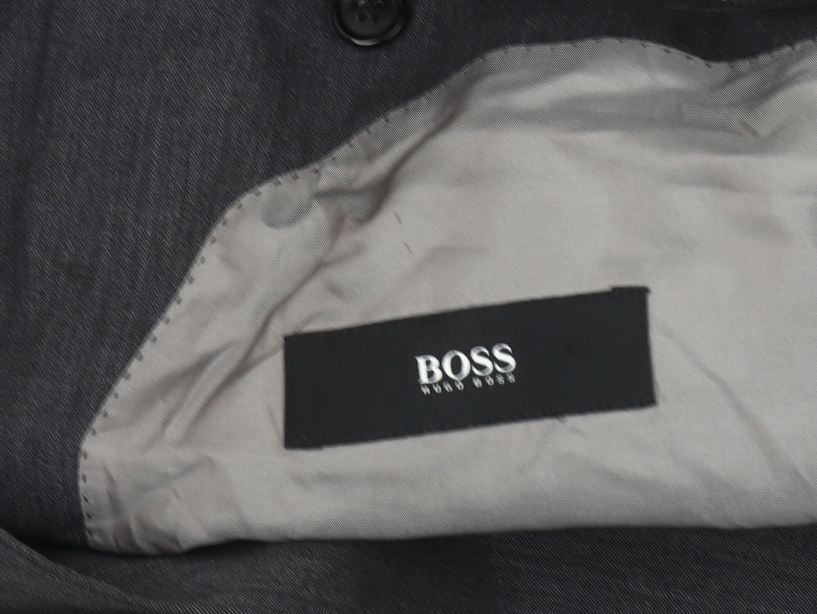Hugo Boss Grey Wool Blazer Jacket Men's Size 46