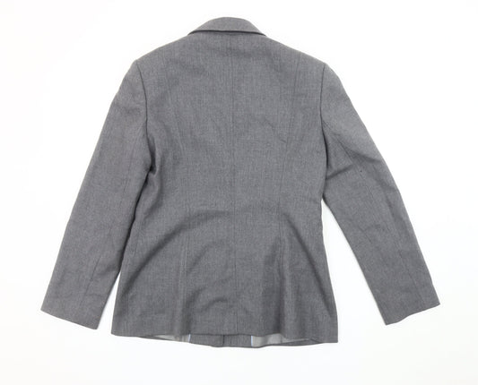 Next Women's Grey Blazer, Size 12, Zip Accents