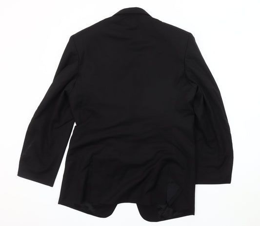 Califord Men's Black Blazer Jacket, Size M, Two-Button