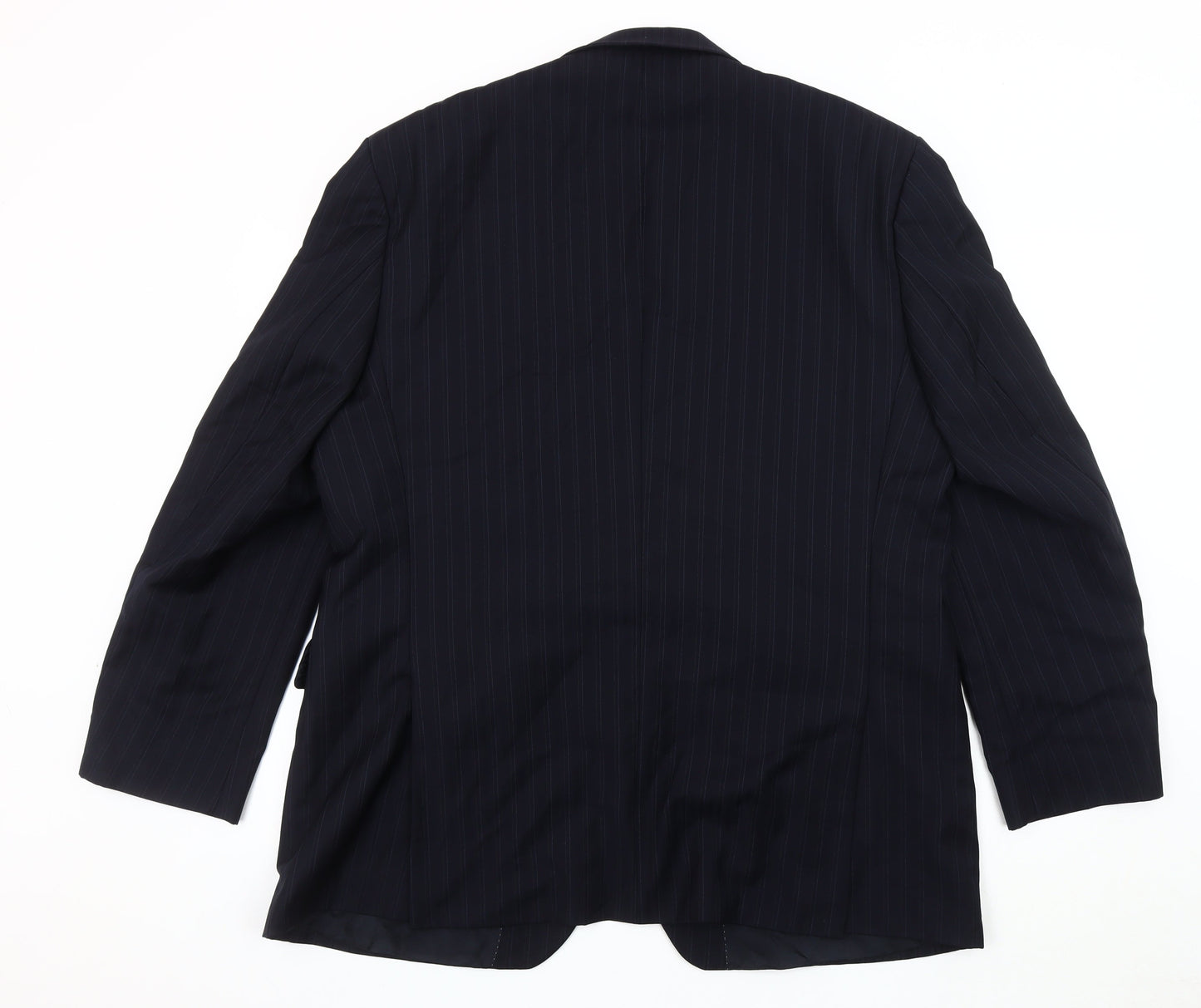 Jeff Banks Men's Black 46R Striped Suit Jacket