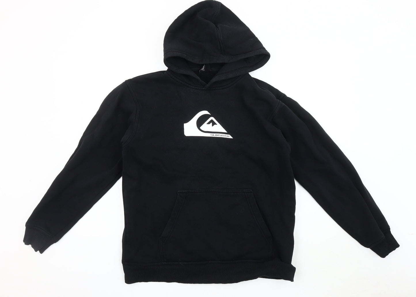 Quiksilver Unisex Black Pullover Hoodie - Size 16