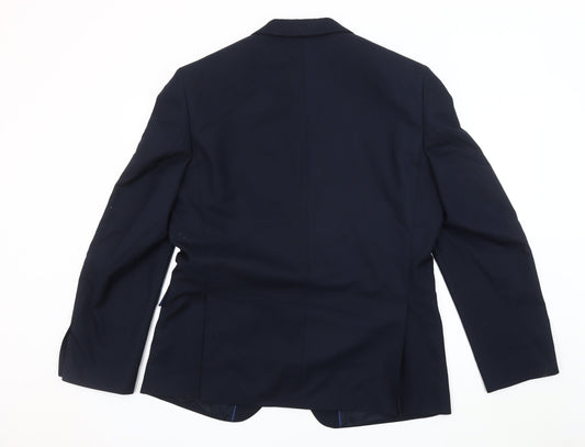 Marks and Spencer Men's Blue Blazer 42R - Elegant & Versatile