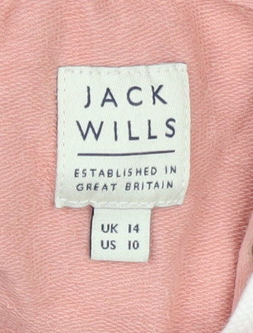 Jack Wills Women's Pink Hoodie Size 14