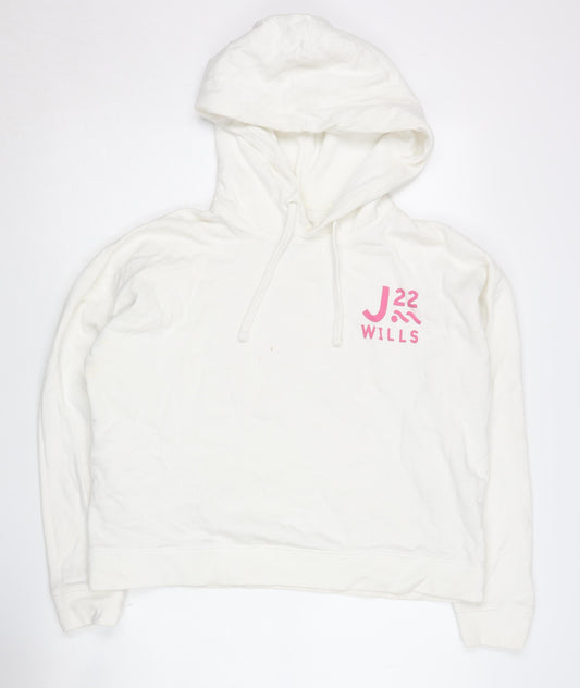 Jack Wills Women's White Hoodie Size 10