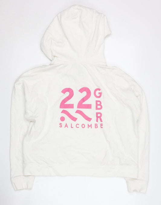 Jack Wills Women's White Hoodie Size 10