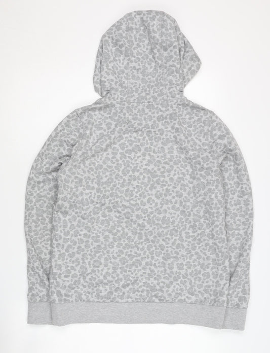 Crew Clothing Women's Grey Animal Print Hoodie, Size S