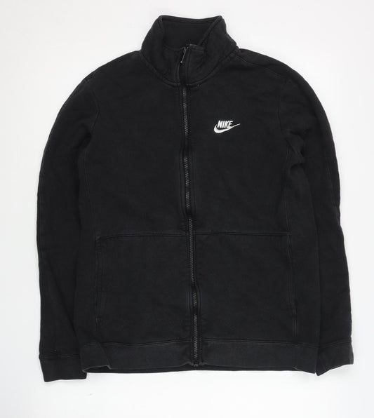 Nike Men's Black Basic Jacket S, Casual Full Zip Stand-Up