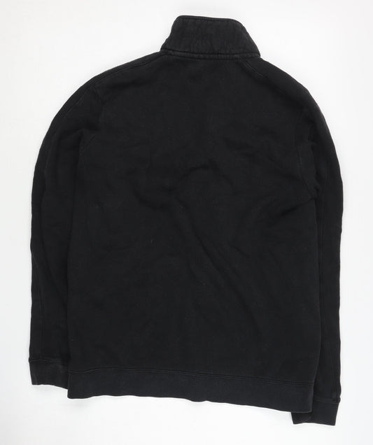 Nike Men's Black Basic Jacket S, Casual Full Zip Stand-Up