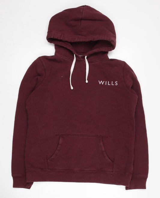 Jack Wills Women's Red Hoodie Size 14 Pullover Casual