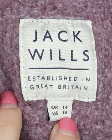 Jack Wills Women's Red Hoodie Size 14 Pullover Casual