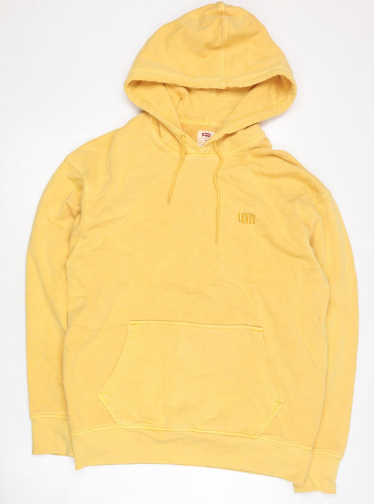 Levi's Men's Yellow Pullover Hoodie Size M Relaxed Fit