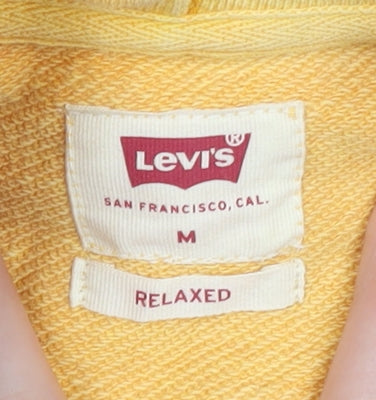 Levi's Men's Yellow Pullover Hoodie Size M Relaxed Fit