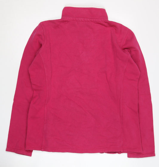 Crew Clothing Co. Women's Pink Sweatshirt, Size 14, 1/4 Zip