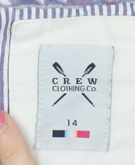 Crew Clothing Co. Women's Pink Sweatshirt, Size 14, 1/4 Zip