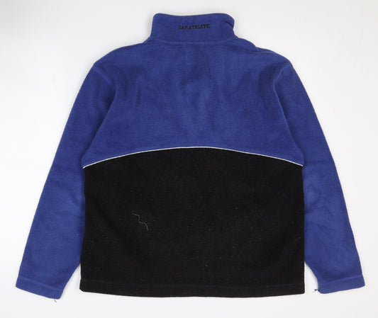 GAP Men's Blue/Black Fleece Pullover Sweatshirt XS