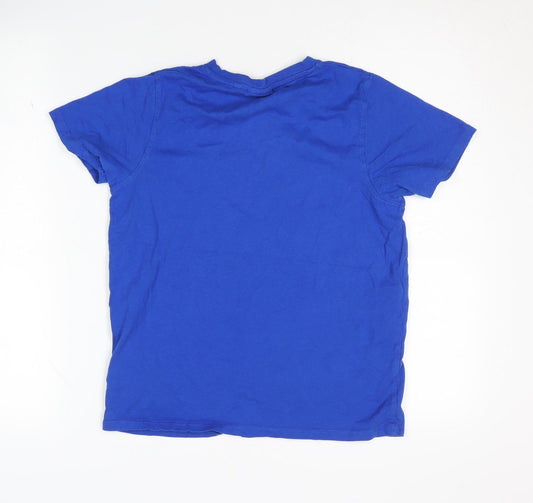 Slazenger Boys Blue T-Shirt, Size 13 Years, V-Neck, Logo Accent