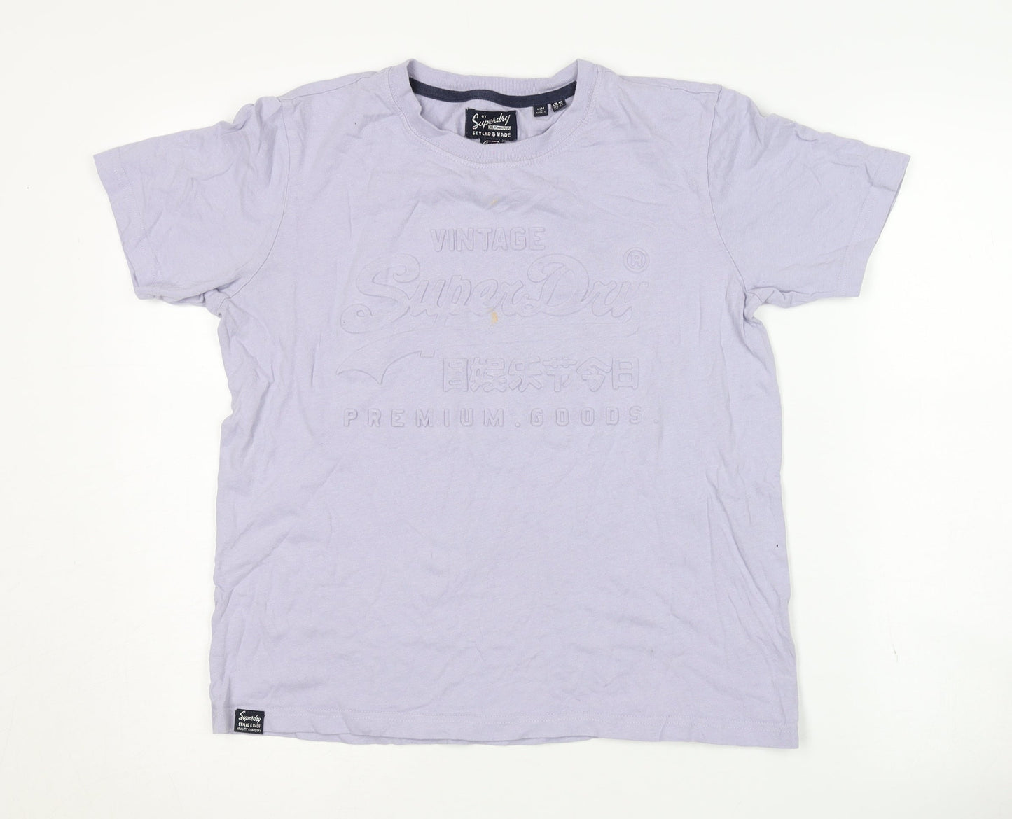 Superdry Unisex Purple T-Shirt Size 10 Regular Fit