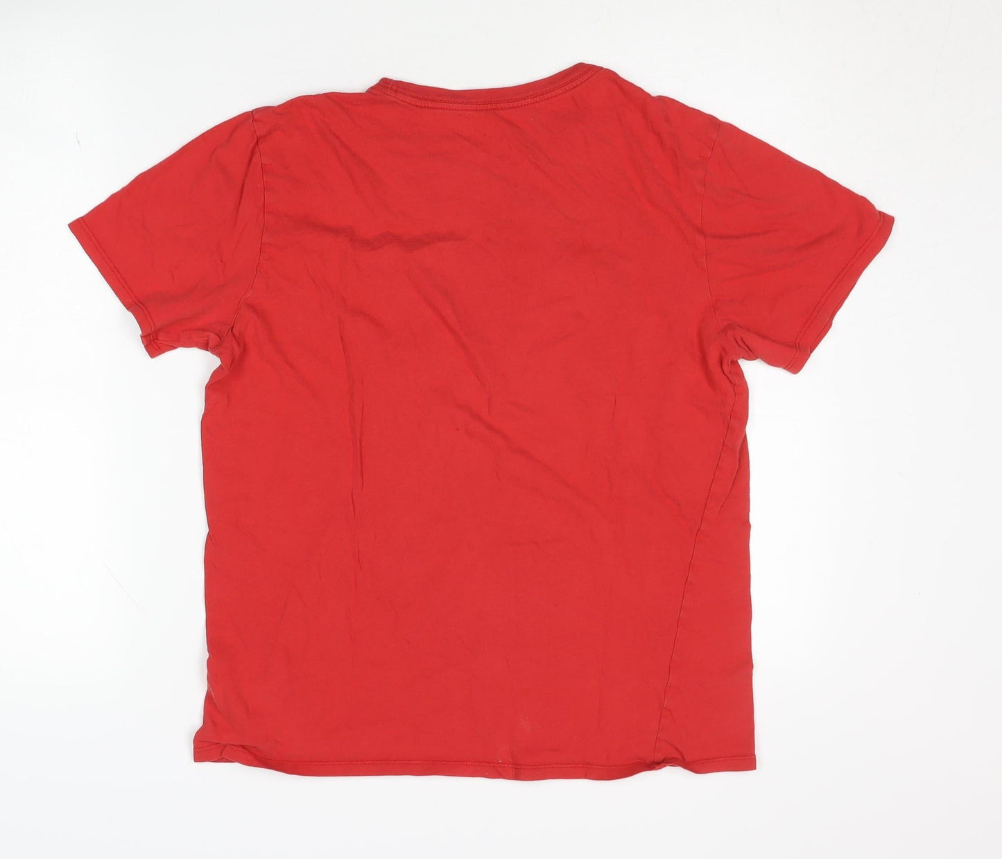Nike Men's Red Graphic T-Shirt M Logo Crew Neck