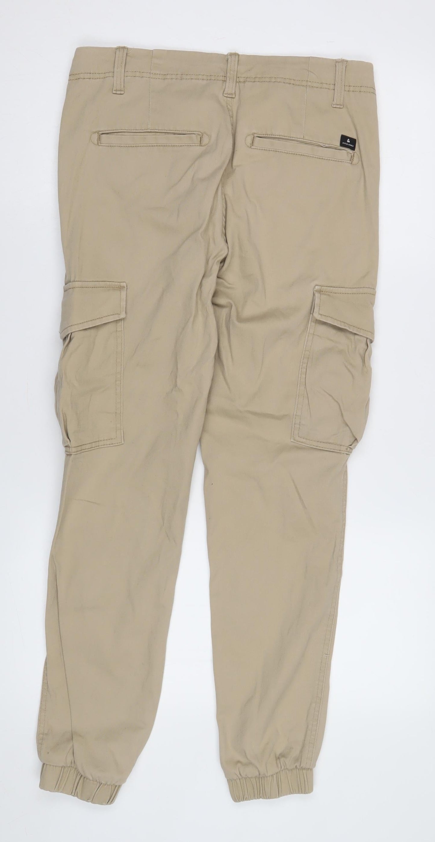Jack & Jones Men's Beige Cargo Trousers Size 30