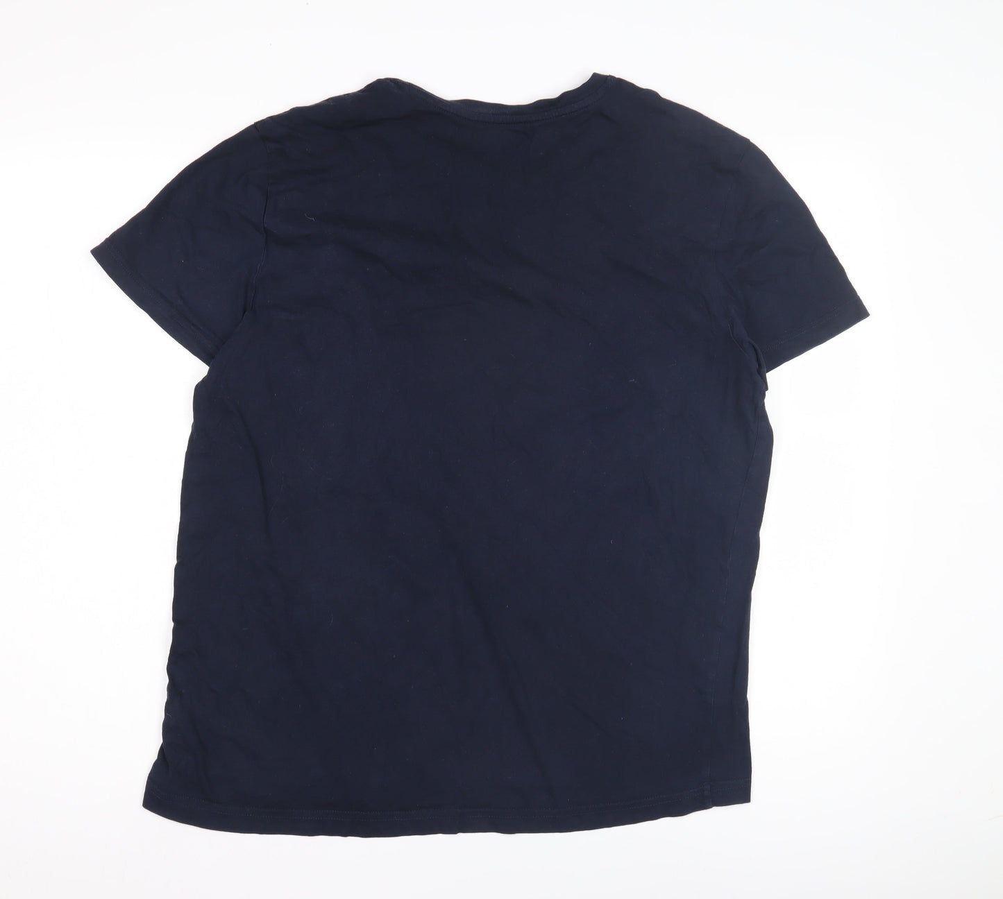 Coca-Cola Men's Blue Christmas T-Shirt - Large