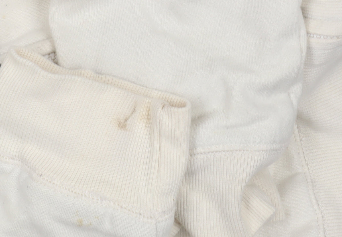 Brand and care label for Jasper Conran boys’ white hoodie 13-14 yrs logo full zip hooded