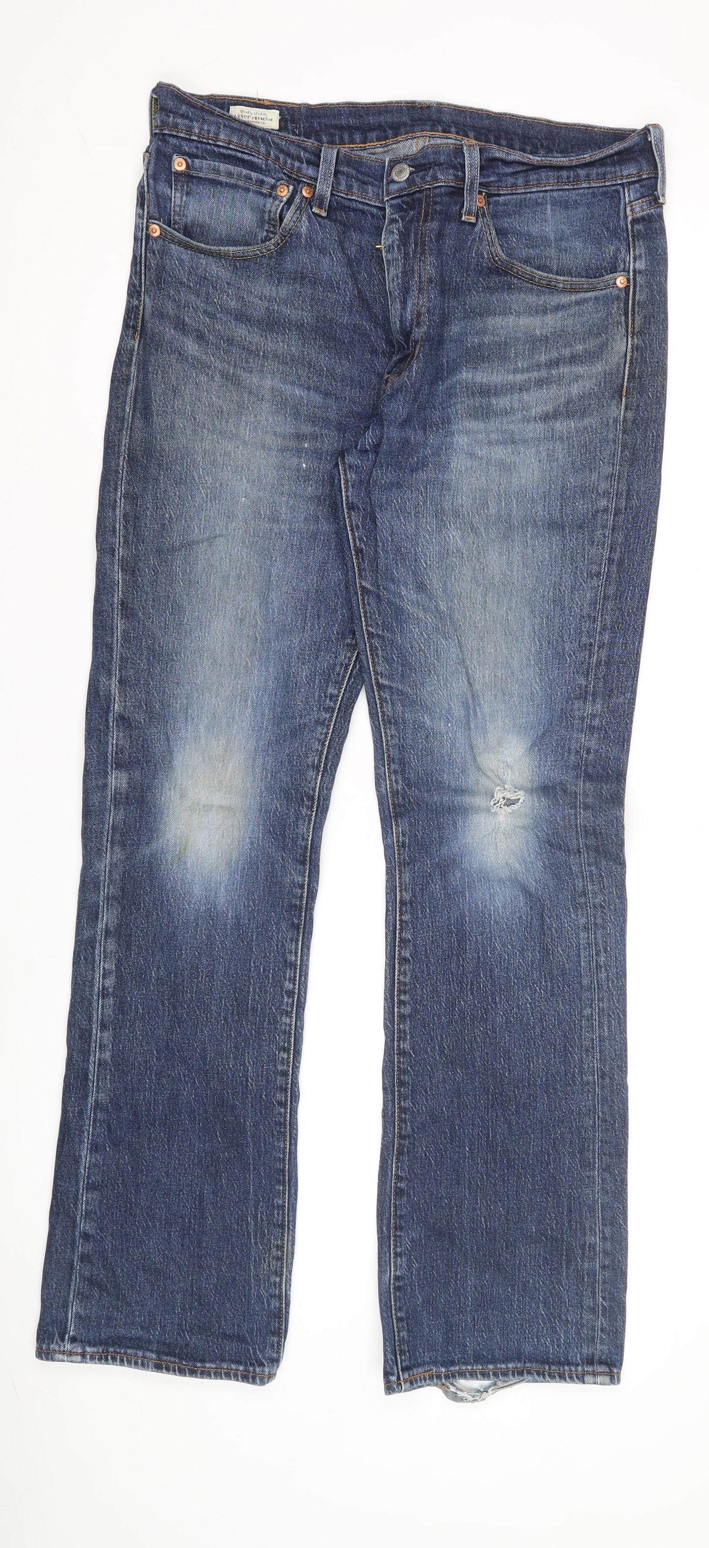 Levi's Men's Blue Straight Jeans Size 32 Regular Denim