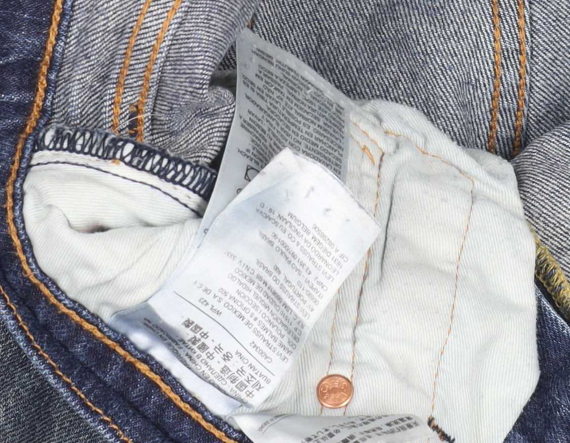 Levi's Men's Blue Straight Jeans Size 32 Regular Denim