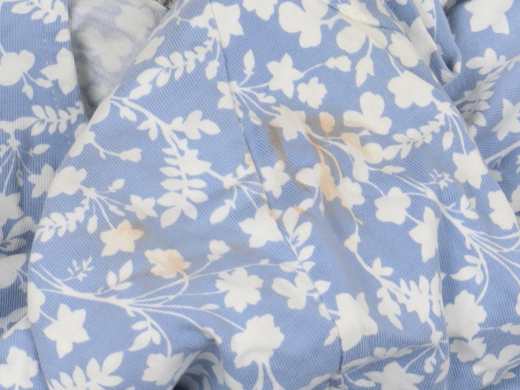 Hobbs Women Blue Floral A-Line Dress Size 10