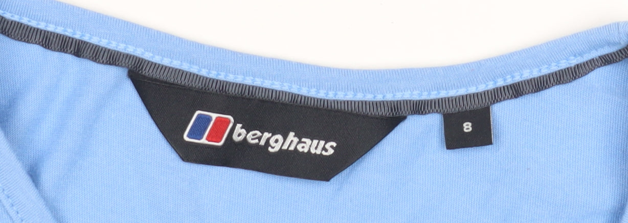Berghaus Women's Blue V-Neck T-Shirt Size 8