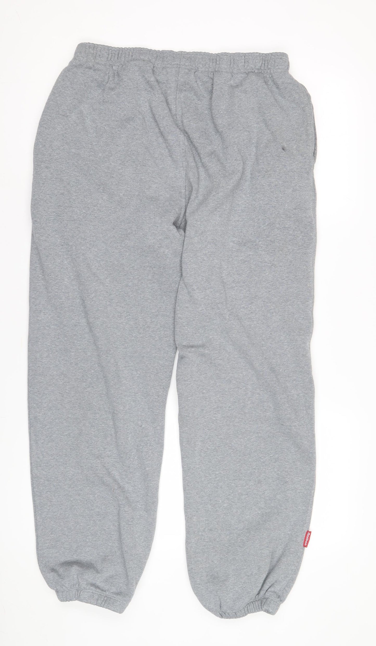 Reebok Men's Grey Sweatpants - Size L, Fleece, Relaxed Fit