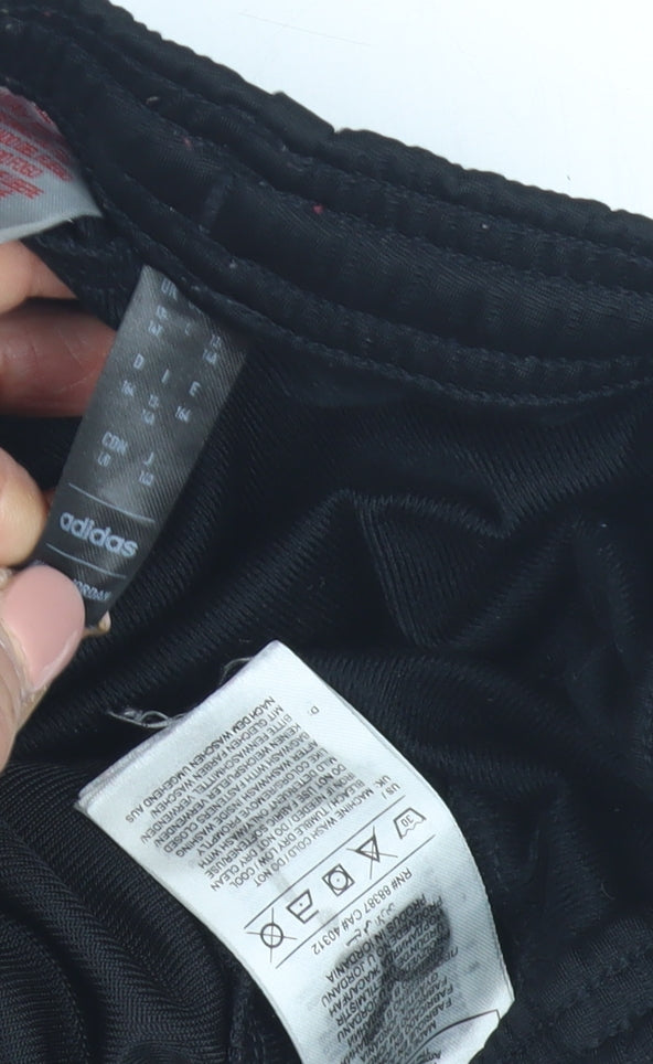 Adidas Boys Black Track Pants 10-12 Activewear Trousers