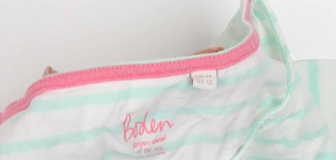 Boden Women's Striped T-Shirt Size 14
