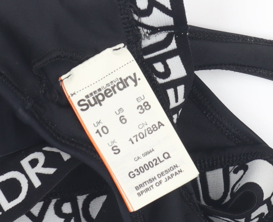 Superdry Black Women's Activewear Crop Top Size S