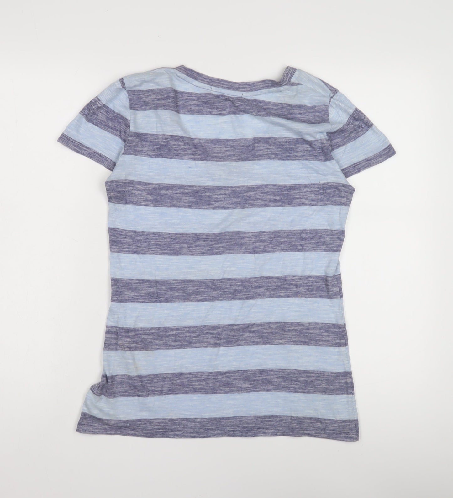 Gap Women’s Blue Striped V-Neck T-Shirt, Size S