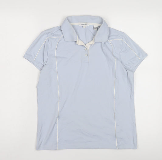 Calvin Klein Women's Blue Polo Shirt Size M