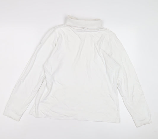 Lyle & Scott White Women's Roll Neck Long Sleeve T-Shirt