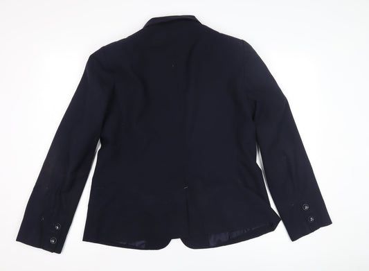 BHS Women's Blue Blazer 18 Lined Single-Breasted