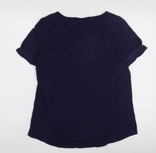 Lands' End Women's Blue Blouse, M, Casual and Stylish