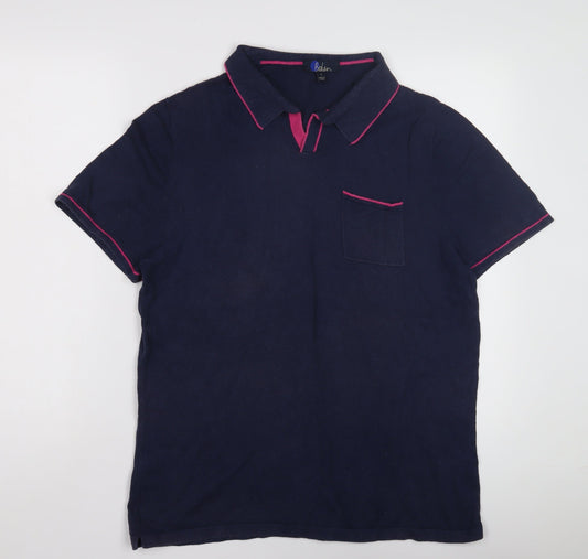Womens UK Size L Boden Blue Cotton Blend Polo