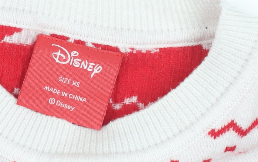 Disney Women’s XS Multicoloured Crew Neck Christmas Jumper