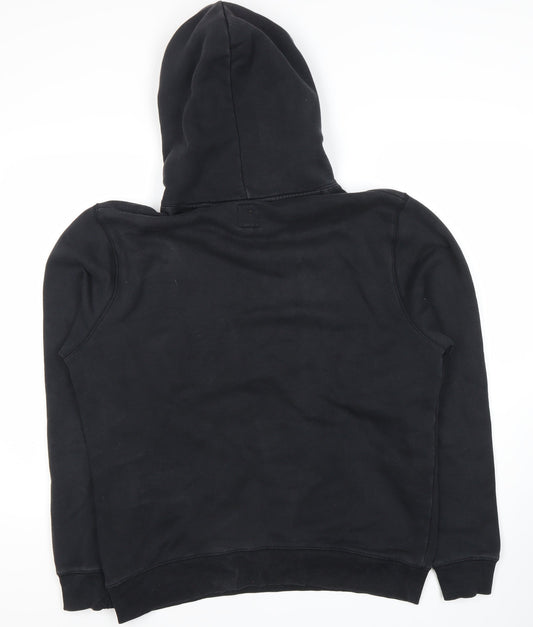 Jack Wills Men's Black Hoodie Logo Pullover L