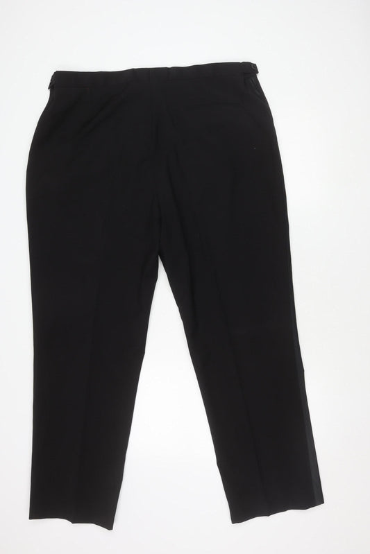 1860 Men's Black Dress Pants, Size 42, Formal Wear