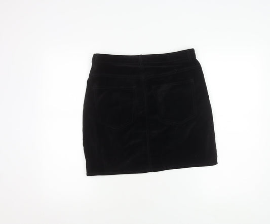 Women's Black Cotton Skirt - Size 12