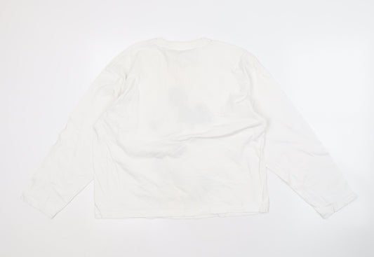 Disney White Mickey Mouse Long Sleeve T-Shirt M Unisex