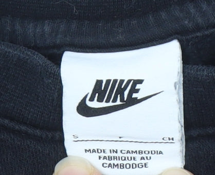 Nike Men's Black Logo Sweatshirt, Size S