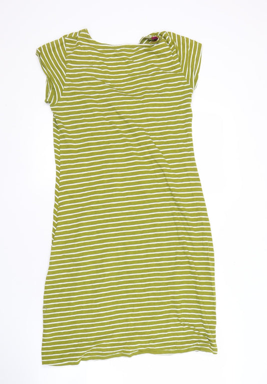 White Stuff Women's Green Striped Dress Size 14