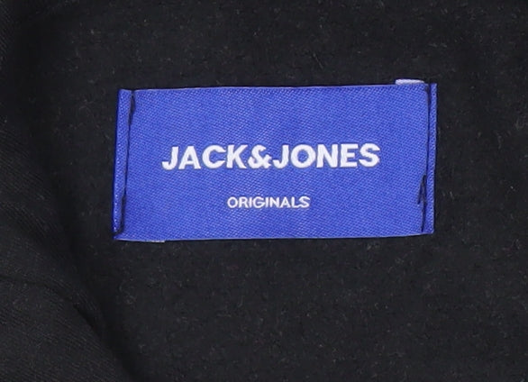 Jack & Jones Men's Black Hoodie Medium Pullover Casual
